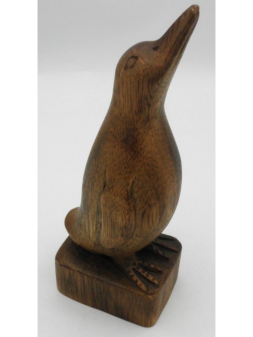 MCM  Solid Wood Penguin Hand Carved Handmade Figurine Nautical Beach Decor